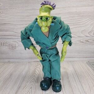 Frankenstein Monster Figure Paper Mache Open‎ Head Skull Brains Halloween Horror